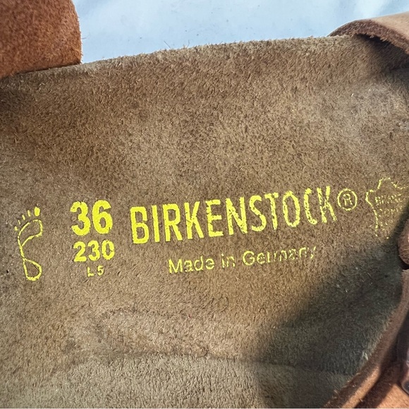 Birkenstock Yara Brown Leather Sandals Shoes Sz 36 / US 5.5 - 6 - Picture 2 of 11